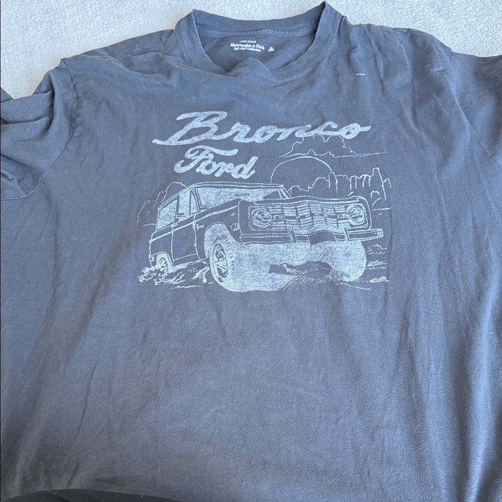 Abercrombie & Fitch Charcoal Bronco Tee